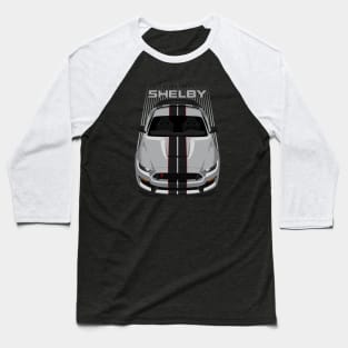 Ford Mustang Shelby GT350R 2015 - 2020 - Avalanche Grey - Black Stripes Baseball T-Shirt